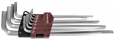 Набор ключей торцевых шестигранных удлиненных дюймовых, H1/16"-H3/8", 10 предметов HKIL10S