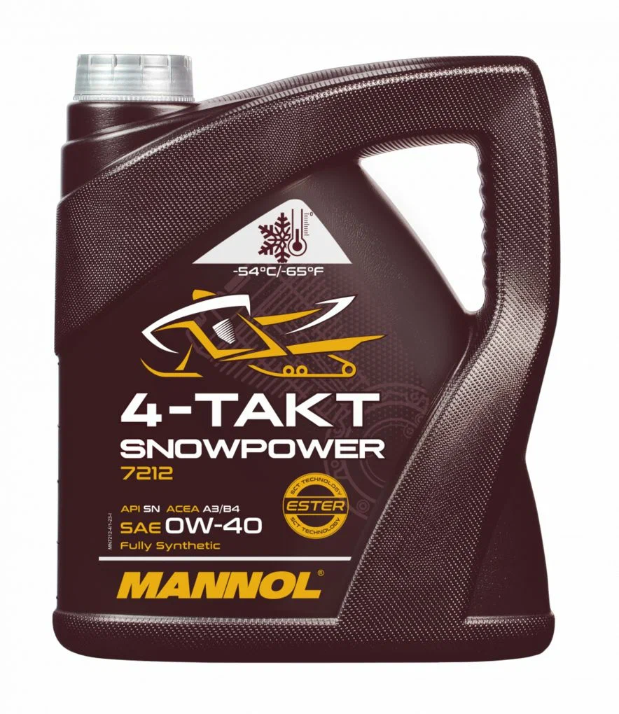 7212-004 масло мот.синт. 4-Takt Snowpower 0W40 (4л) MANNOL; API SN ACEA A3/B4