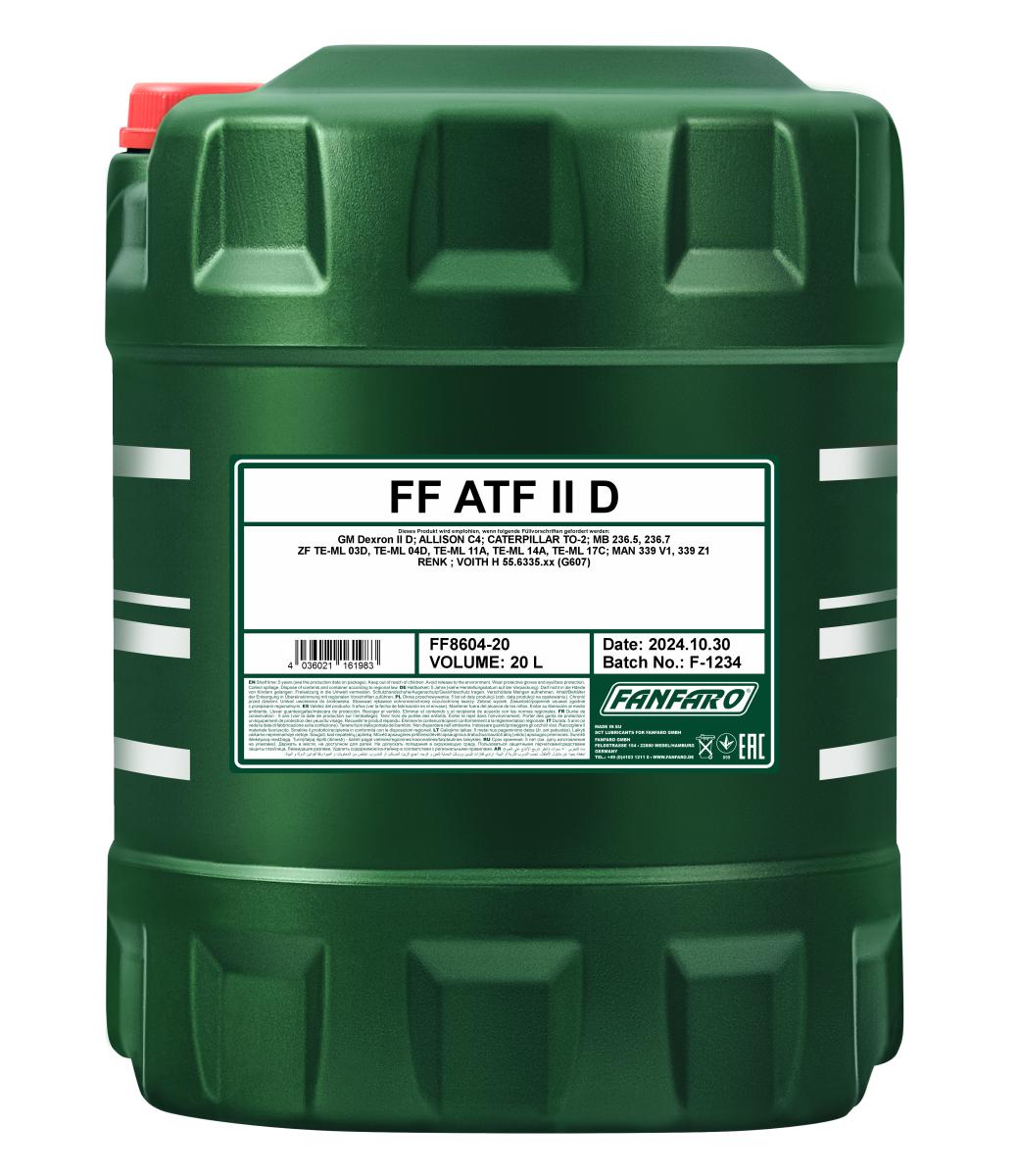 8604-010 Масло для АКПП ATF II D  (10л.) FANFARO