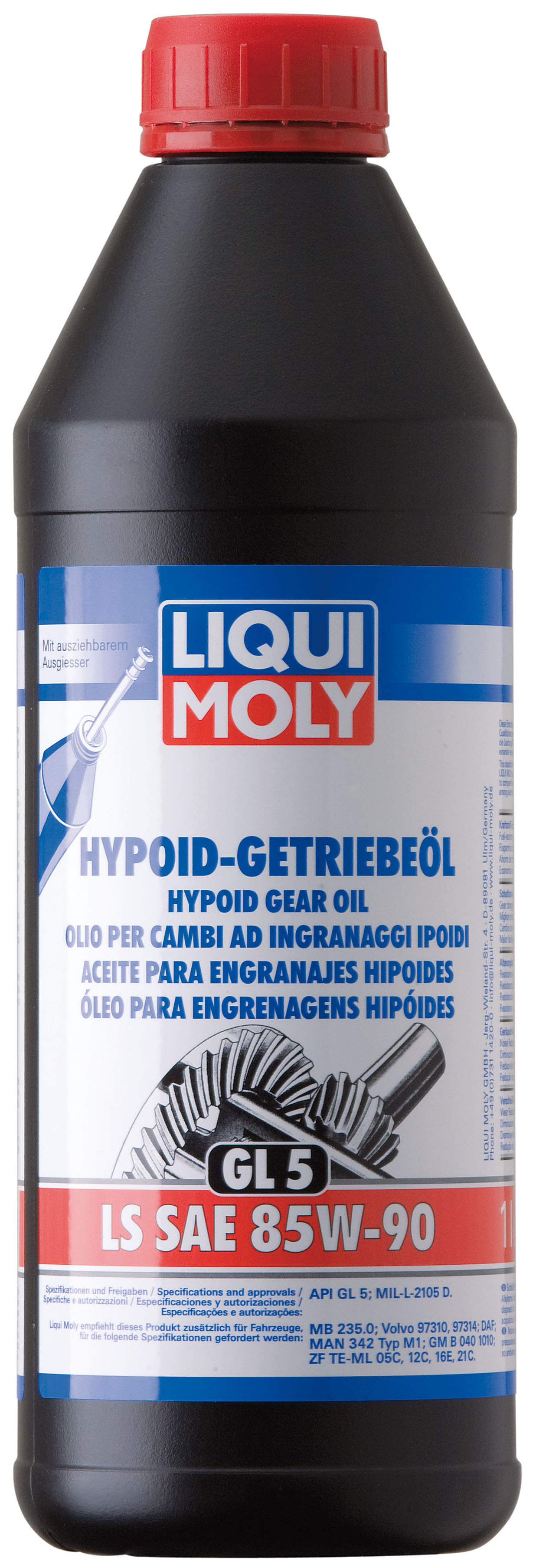 Минеральное трансмиссионное масло Hypoid-Getriebeoil LS 85W90 (1л) LIQUI MOLY