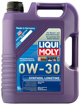 масло мот. синт. LiquiMoly Synthoil Longtime 0W/30 (5л.) SM, 8977/1172