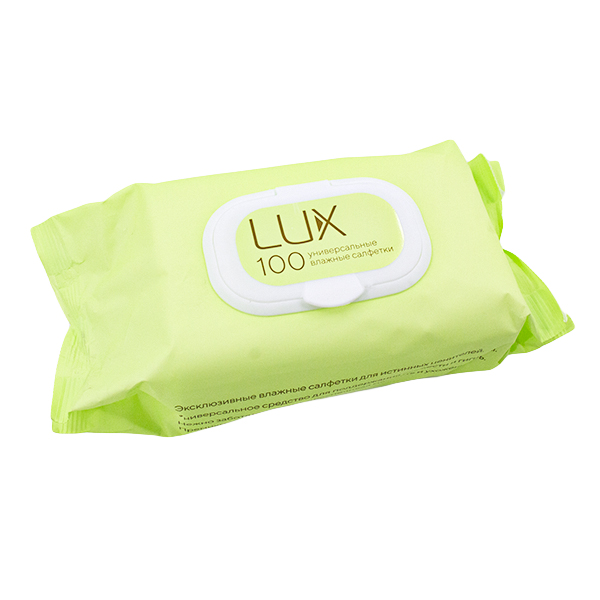 Cалфетки влажные универсальные с клапаном №100 LUX