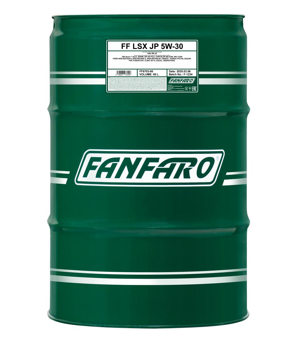6703-060 Масло моторное синтетическое LSX JP SAE 5W-30 (60л.) FANFARO