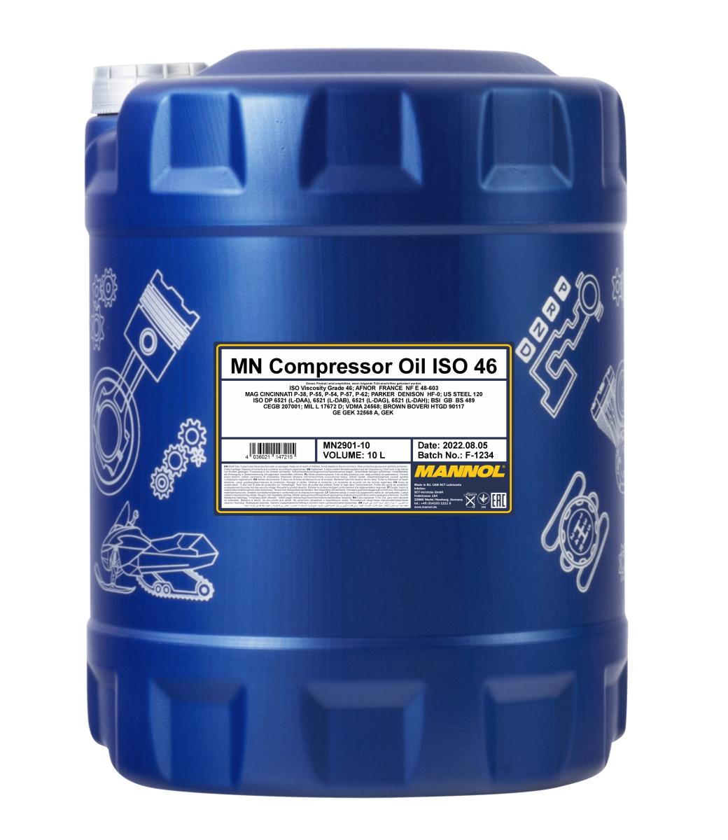 2901-010 Компрессорное масло Compressor Oil ISO 46 (10л) MANNOL