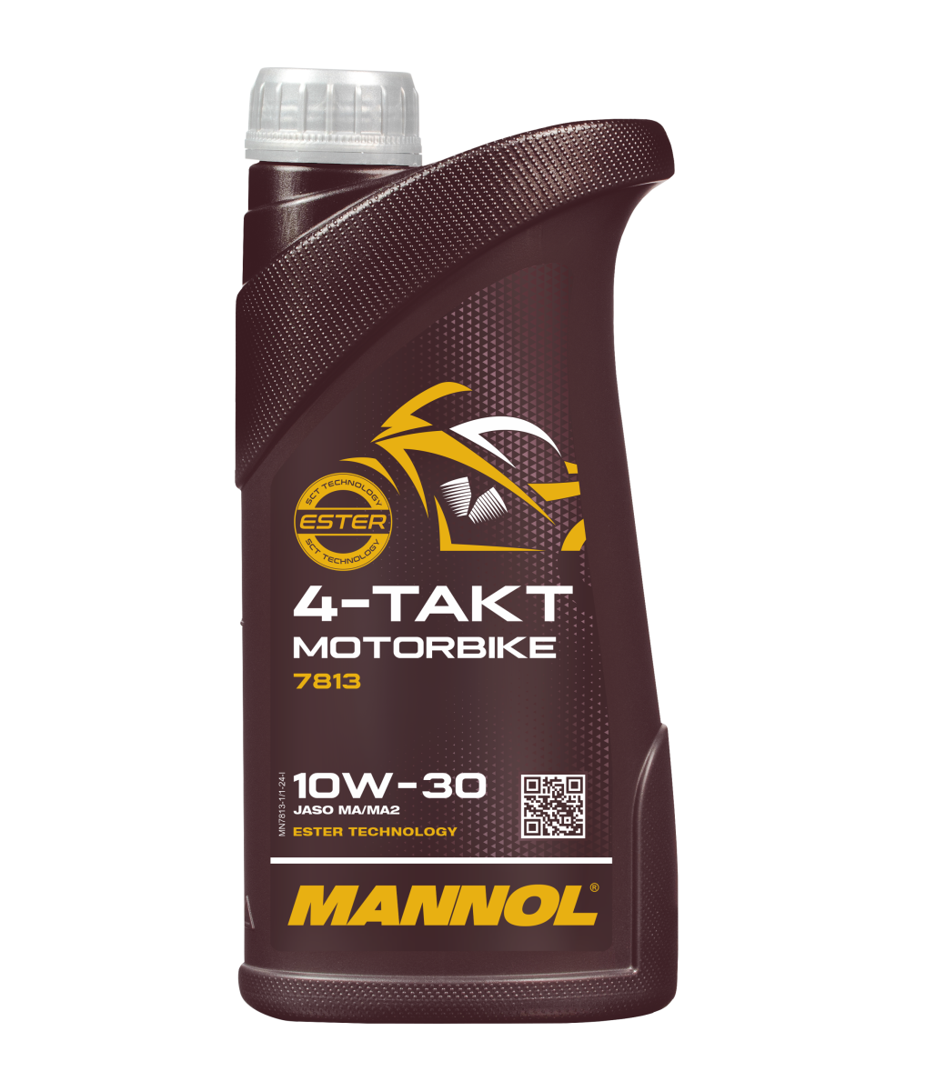7813 масло мот.синт. для мотоциклов 4-Takt Motorbike 10W30 (1л) MANNOL; API SL JASO MA/MA2