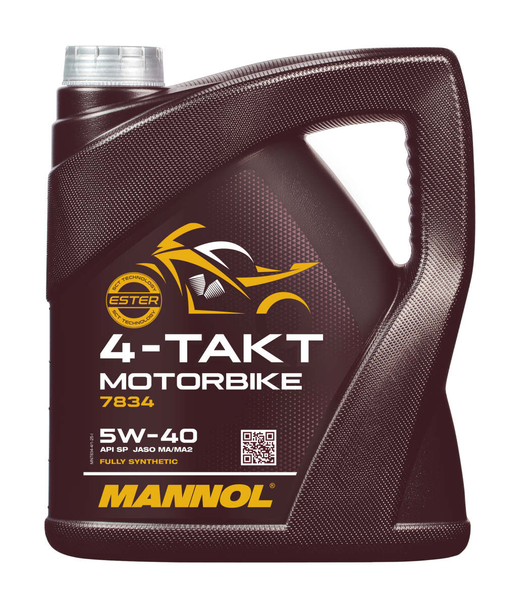 7834-004 масло мот.синт. для мотоциклов 4-Takt Motorbike 5W40 (4л) MANNOL; API SP JASO MA/MA2