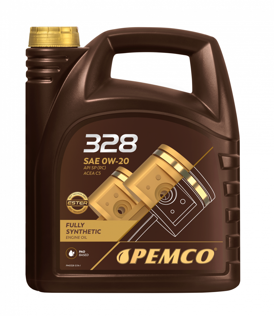 Масло моторное синтетическое универсальное всесезонное 328 SAE 0W-20 (5л) Pemco