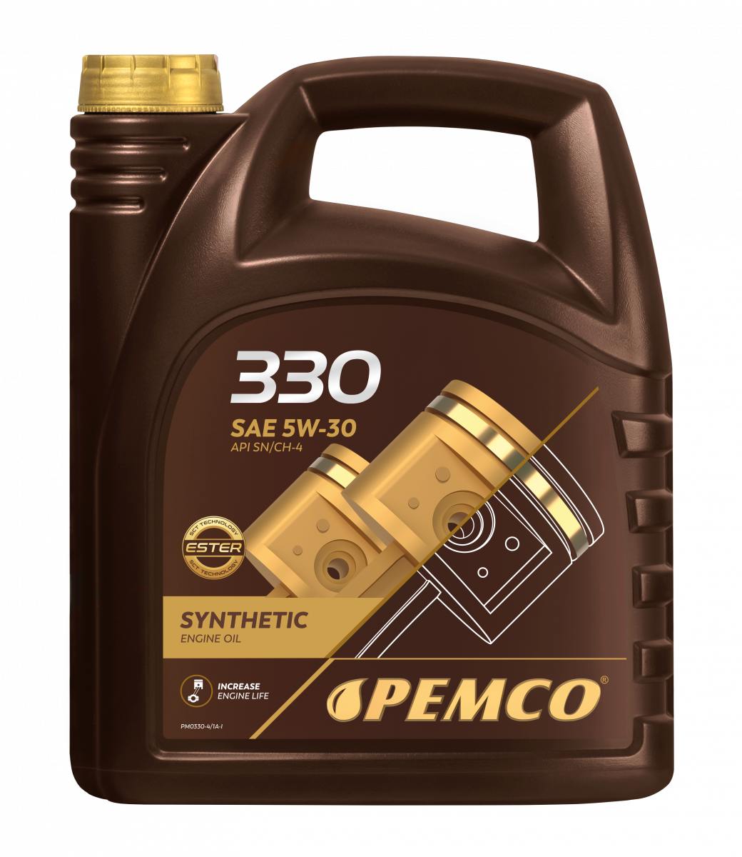 Масло моторное синтетическое универсальное всесезонное 330 SAE 5W-30 (5л) Pemco