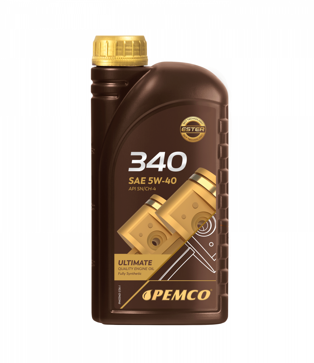 Масло моторное синтетическое универсальное всесезонное 340 SAE 5W-40 (1л) Pemco