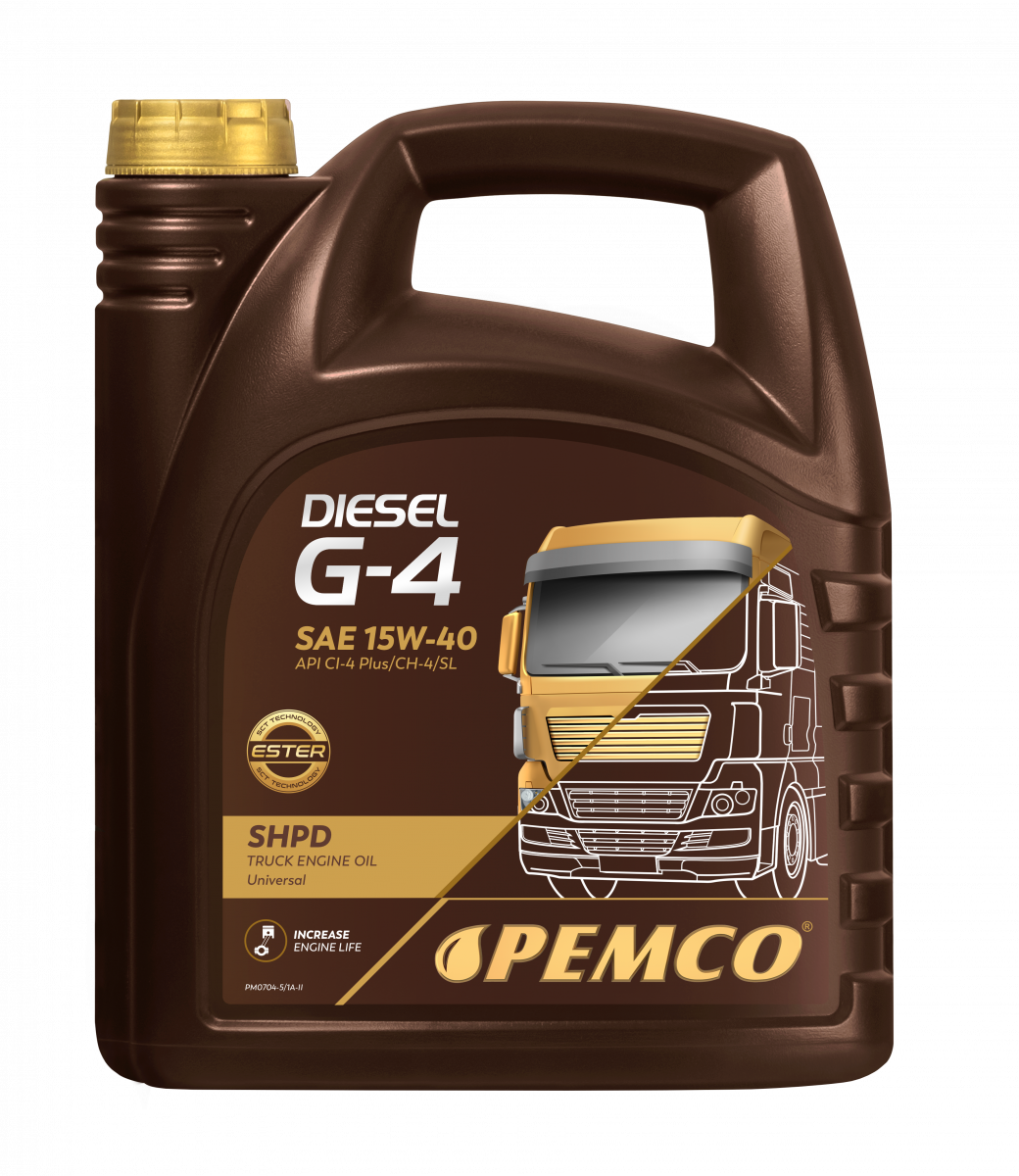 Масло моторное минеральное универсальное всесезонное Diesel G-4 SHPD SAE 15W-40 (5л) Pemco