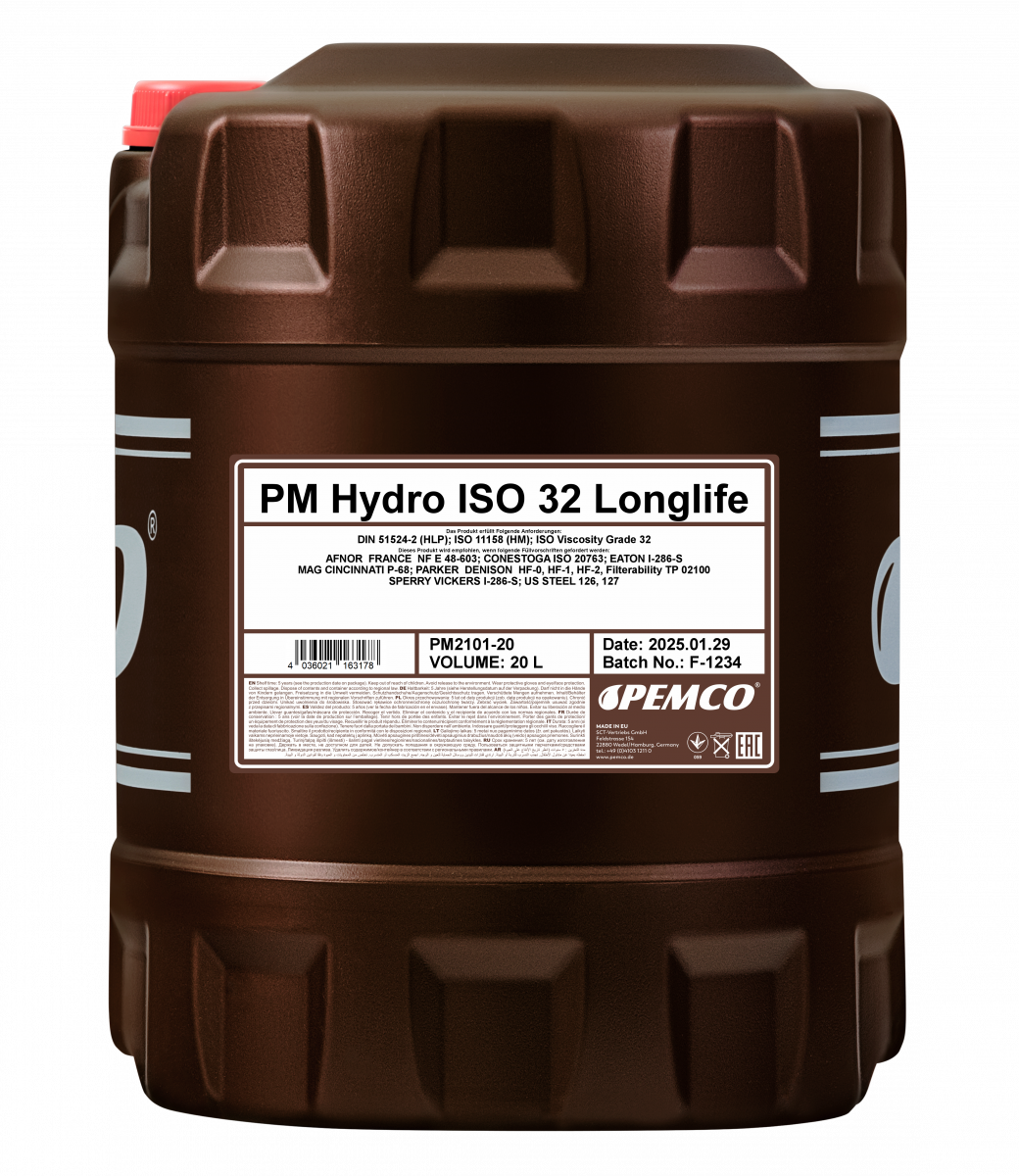 Гидравлическое масло Hydro ISO 32 (20л.) Pemco