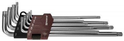 Набор ключей торцевых T-TORX® удлиненных  с центрированным штифтом, Т10H-T50H, 9 предметов TTKL9S