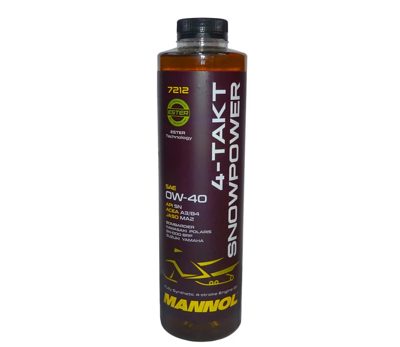 7212-001 масло мот.синт. 4-Takt Snowpower 0W40 (0,95л) MANNOL; API SN ACEA A3/B4