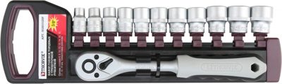 S12S1112SP Набор головок торцевых с трещоточной рукояткой 3/8"DR, 8-19 мм, 12 предметов-1