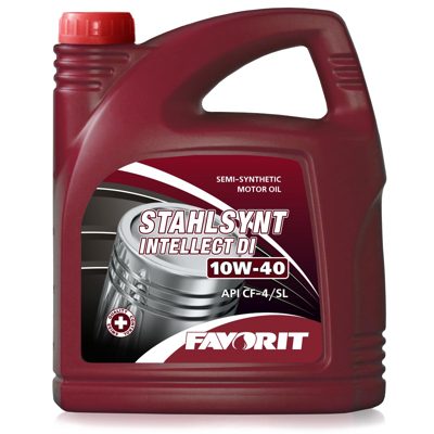 Масло мотор. полусинт.унив. всесезонное Favorit Stahlsynt Intelleсt DI SAE 10W-40 API CF-4/SL,5л