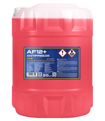 Антифриз красный AF12+ (-40°C) Longlife (20л) MANNOL 4012