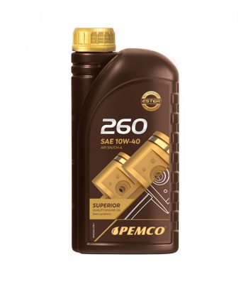 Масло моторное полусинтетическое 260 SAE 10W-40 (1л) Pemco